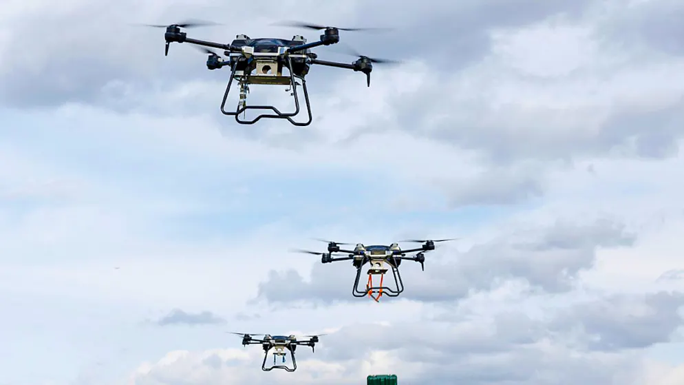 HANDOUT - Kurz vor dem dritten Jahrestag des Beginns des Angriffskrieges spricht die Flugabwehr in Kiew von einem Rekord bei Drohnenschlägen. Foto: Uncredited/AP/dpa