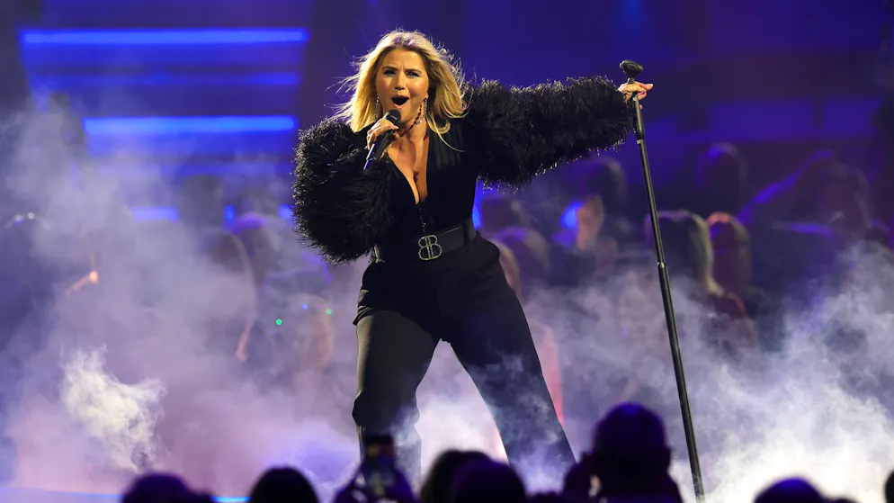 Beatrice Egli bei der Aufzeichnung der ZDF-Musikshow «Die Giovanni Zarrella Show» im Februar 2025 in Friedrichshafen/Deutschland. Auf Bühnen in der Schweiz trifft man Beatrice Egli dagegen nur selten an. 