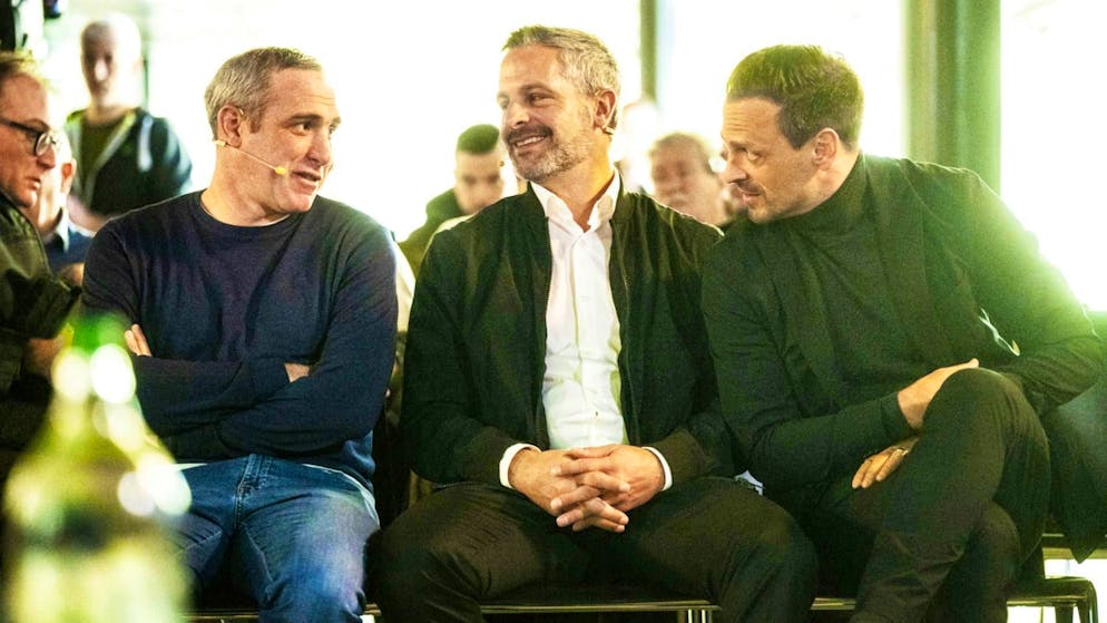 Mattia Croci-Torti (a sinistra) con Sebastian Pelzer (al centro) e Carlos Da Silva (a destra).