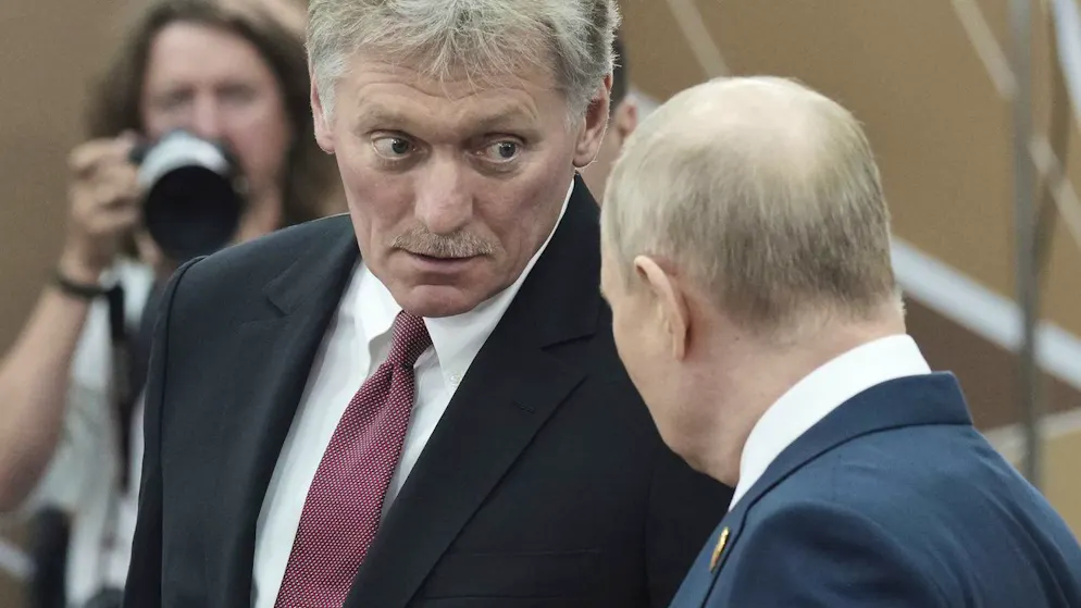 Dmitri Peskow mit seinem Boss Wladimir Putin.