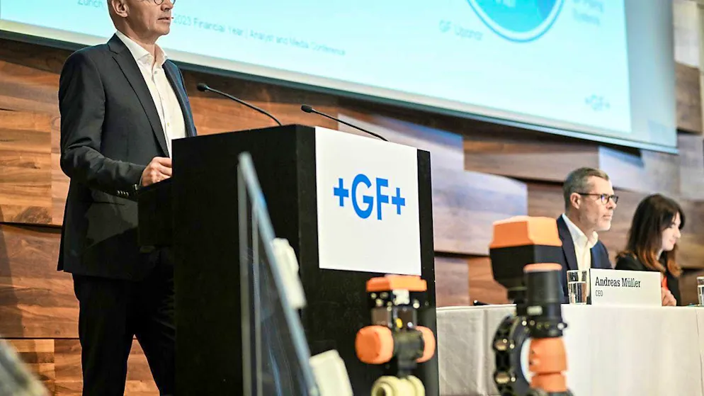 Georg Fischer (GF) under CEO Andreas Müller generated significantly higher sales in the 2024 financial year. This is mainly due to the acquisition of Finnish company Uponor in 2023. (archive image)