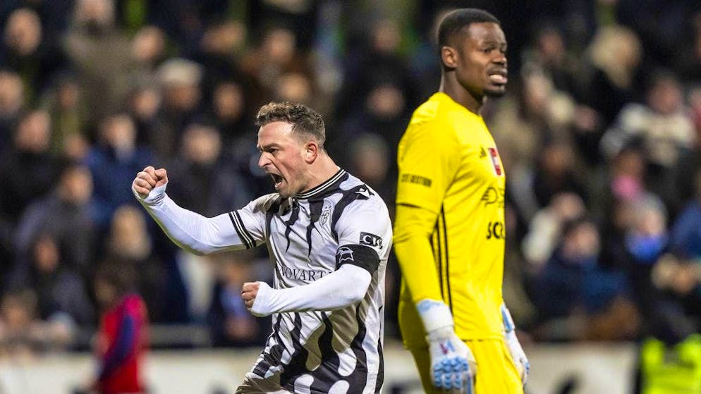 Xherdan Shaqiri can still cheer after his penalty miss in the end.