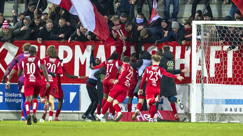 Biel feiert den Einzug in den Cup-Halbfinal.