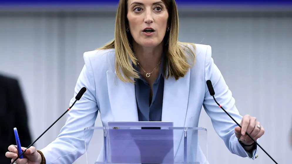 La presidente del Parlamento europeo Roberta Metsola