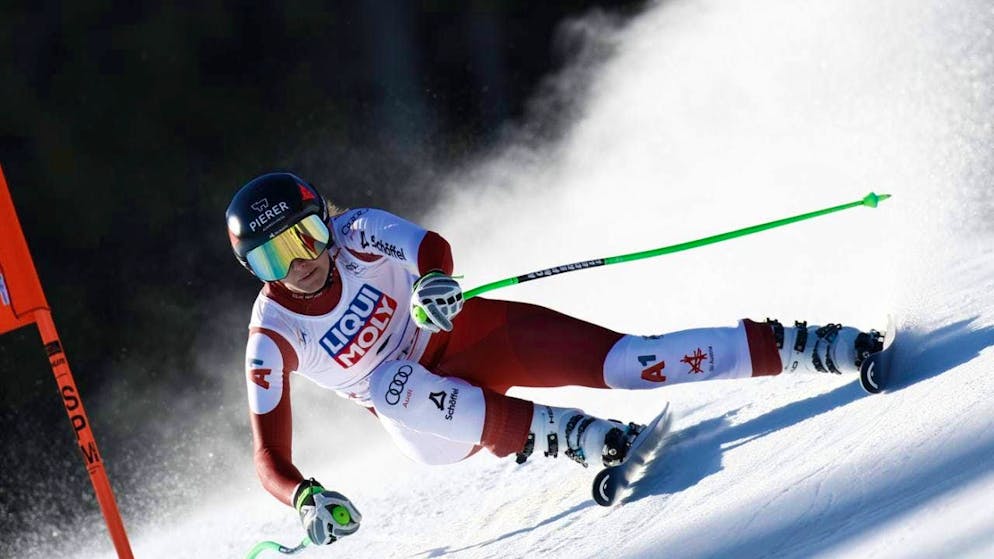 Cornelia Hütter is on the verge of her third victory this World Cup winter