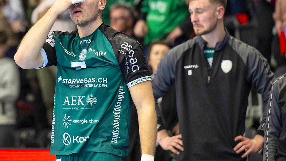 Kriens-Lucerne beats Wacker Thun in the last second - Gallery. Thun were very disappointed at the end - Wacker led 32:31 shortly before the end (for only the second time in the game)