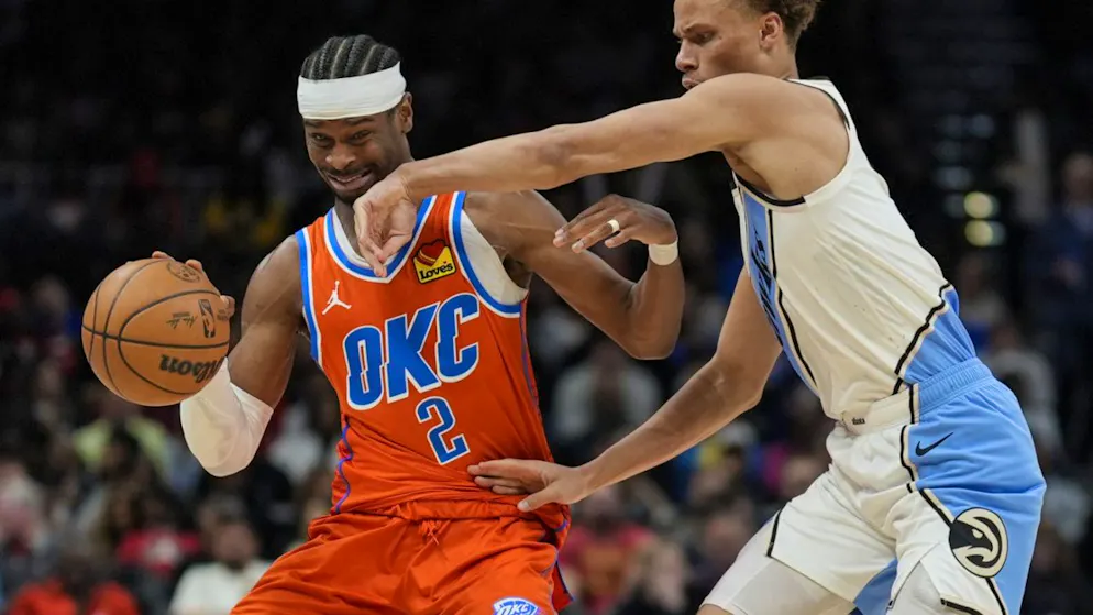 Shai Gilgeous-Alexander der Oklahoma City Thunder glänzt gegen die Atlanta Hawks mit 31 Punkten