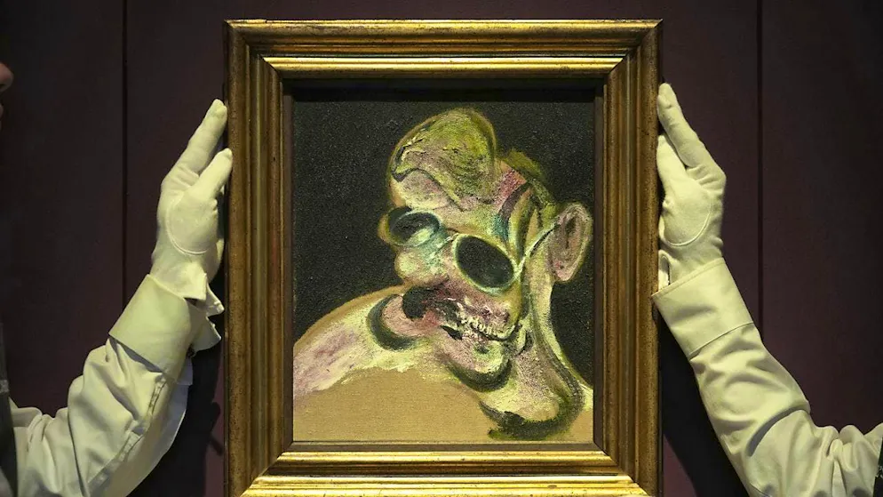 A work by the British painter Francis Bacon entitled "Portrait Of Man With Glasses ???". (archive picture)