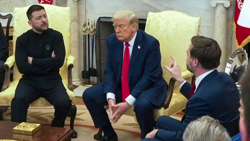 Das Treffen zwischen US-Präsident Donald Trump und dem ukrainischen Präsidenten Wolodymyr Selenskyj beschäftigt die US-Medien.