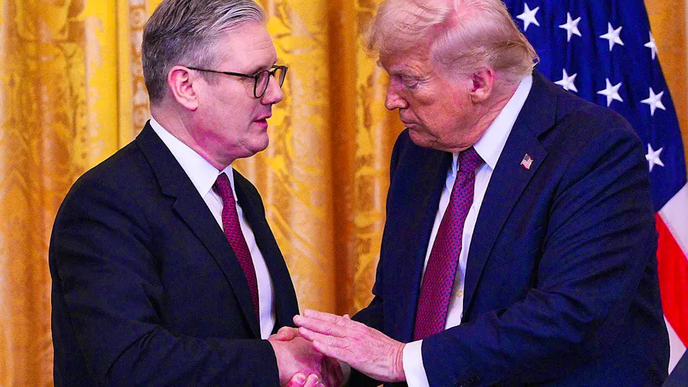 dpatopbilder - US President Donald Trump and British Prime Minister Keir Starmer. Photo: Carl Court/PA Wire/dpa