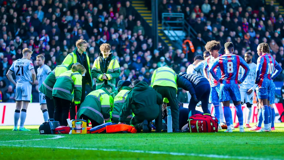 Crystal Palace's Jean-Philippe Mateta requires medical treatment.