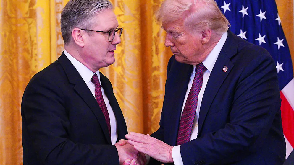 dpatopbilder - US-Präsident Donald Trump und der britische Premierminister Keir Starmer. Foto: Carl Court/PA Wire/dpa
