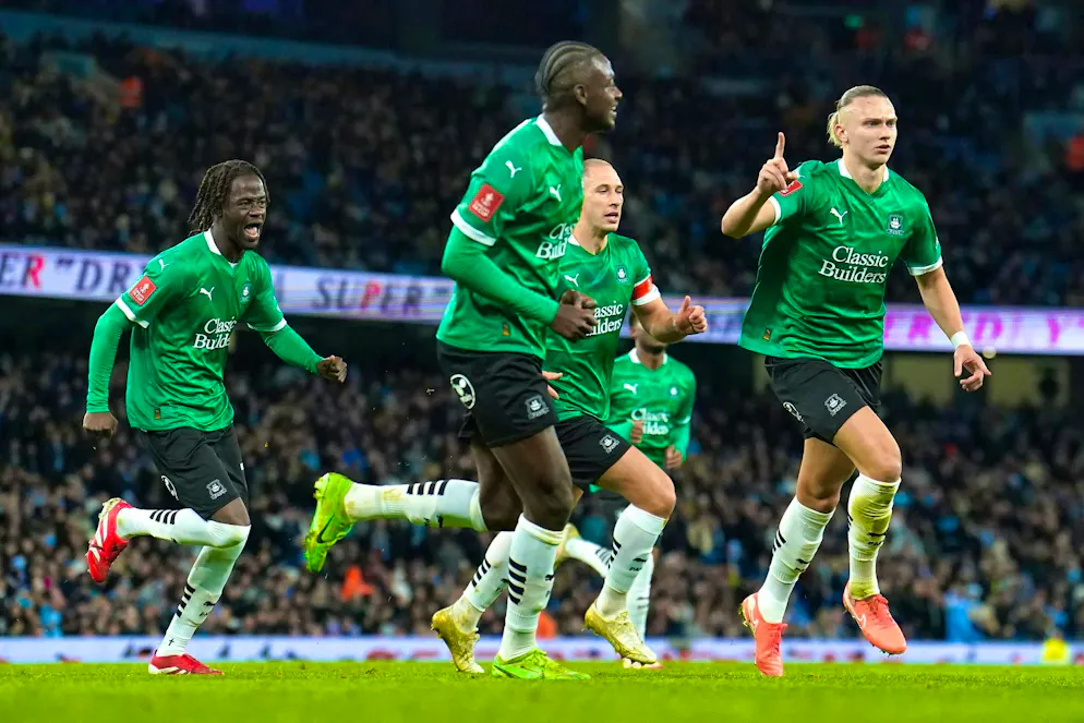 Manchester City avoid embarrassment against cup shockers - Gallery. Underdogs Plymouth initially took the lead at Manchester City.