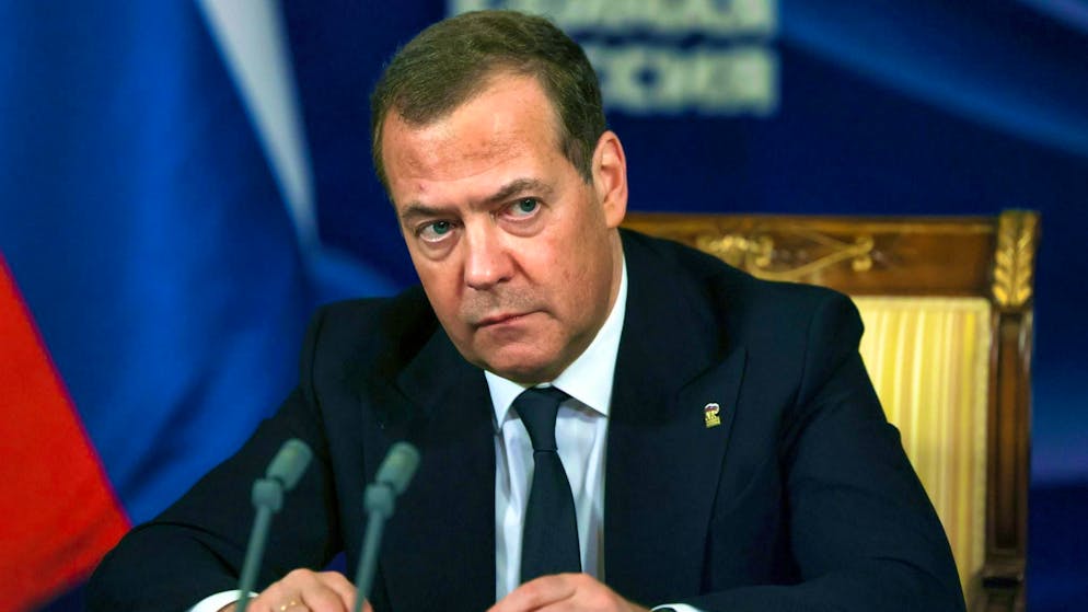 Dmitry Medvedev shows himself to be a hardliner. (archive picture)