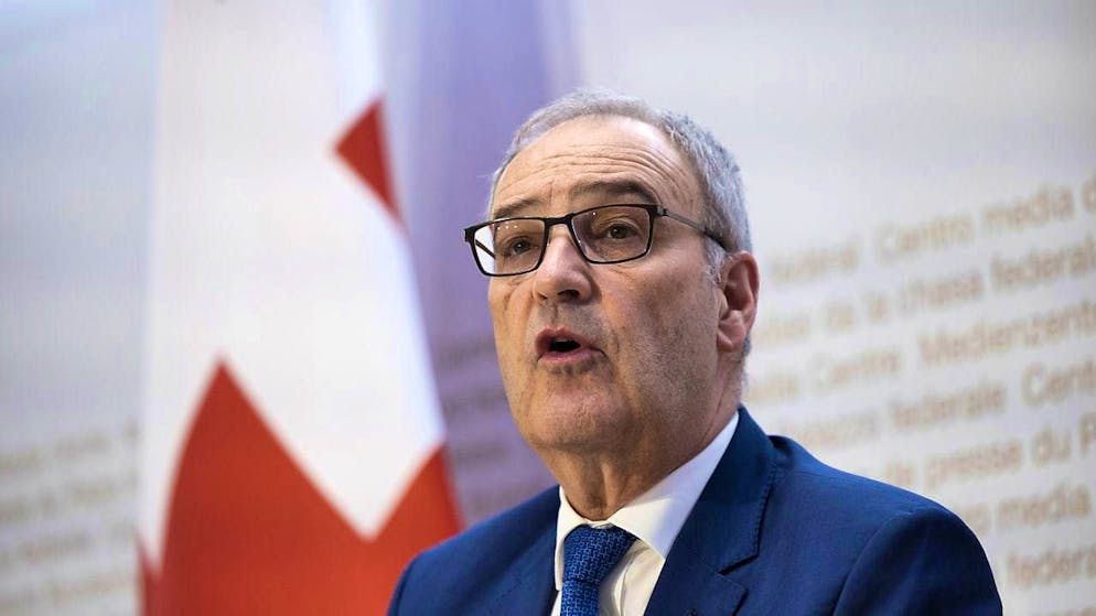 Federal Councillor Guy Parmelin's department supports the expansion of EU sanctions against Russia due to the war in Ukraine. (archive picture)
