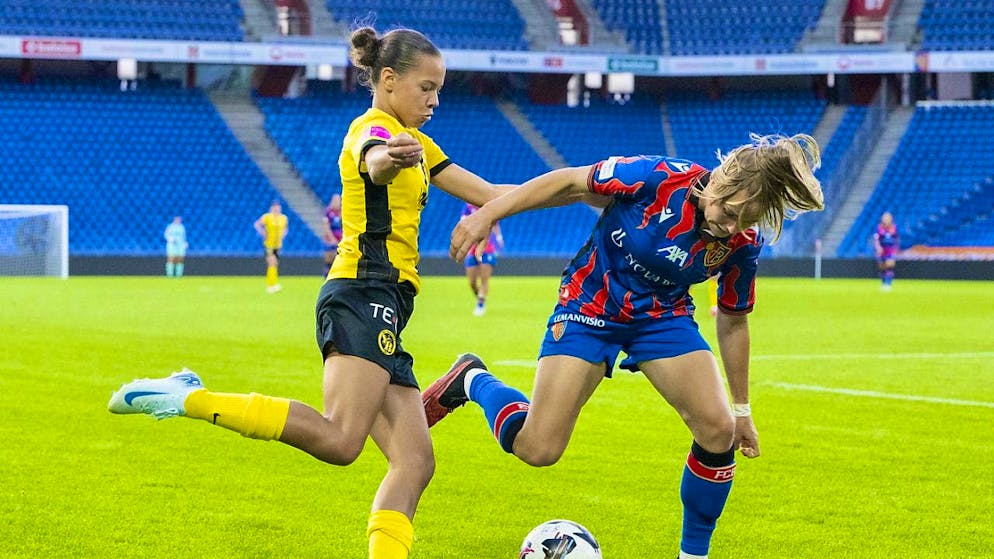 Some fight for every minute, others are indispensable - Gallery. Iman Beney (in a duel with Basel's Antonia Baass) shines as a strong attacking player with YB
