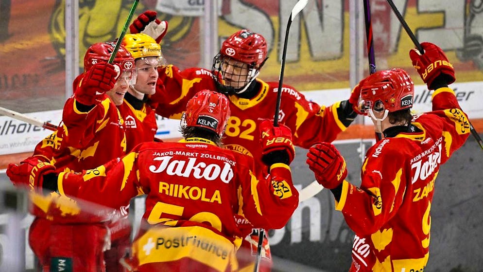 The Langnau players were able to cheer three times