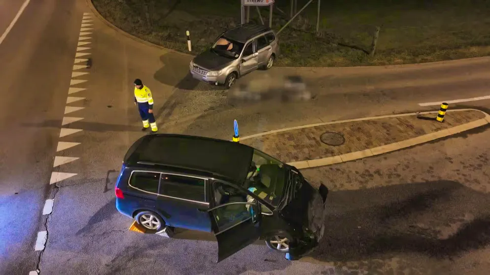 Waltenschwil. Two cars collided in Waltenschwil AG.