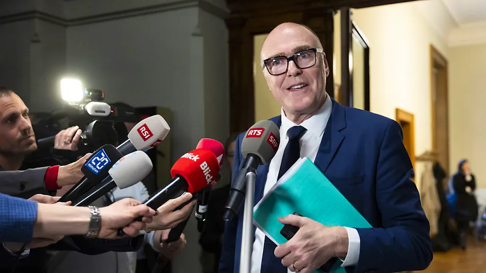 Mitte-Bundesratskandidat Martin Pfister nach Hearing bei der FDP-Fraktion: "Ich glaube, dass ich gepunktet habe."