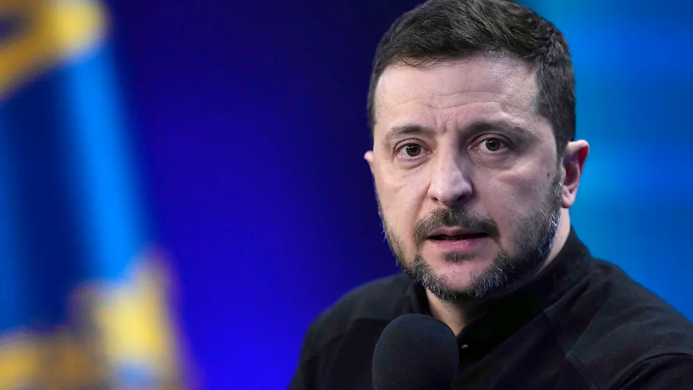 ARCHIV - Wolodymyr Selenskyj, Präsident der Ukraine. Foto: Evgeniy Maloletka/AP/dpa