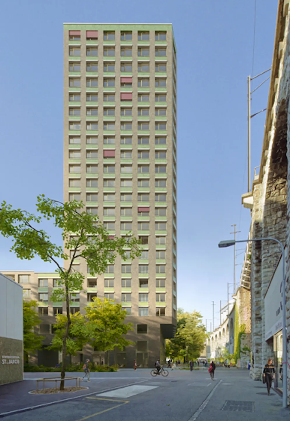 So hätte der Turm auf dem Heinrich-Areal dereinst aussehen sollen. 