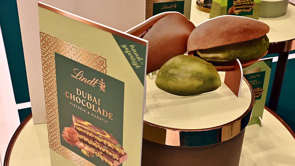 Der Hype um die Dubai-Schokolade ist noch nicht vorbei. Lindt & Sprüngli will mit der Kreation aus Pistazien und Kadayif auch im Jahr 2025 Kasse machen.(Archivbild)