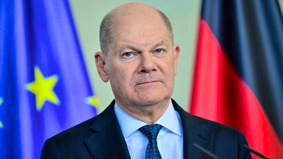 ARCHIVE - Federal Chancellor Olaf Scholz (SPD) speaks in the Federal Chancellery. Photo: Sebastian Gollnow/dpa