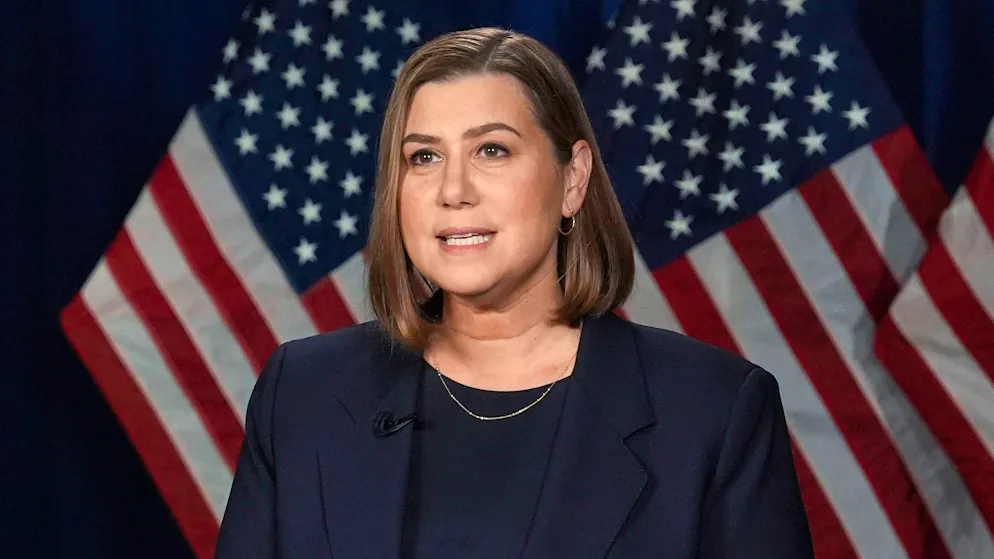 Die demokratische US-Senatorin Elissa Slotkin aus Michigan hielt die Gegenrede zu Trump.