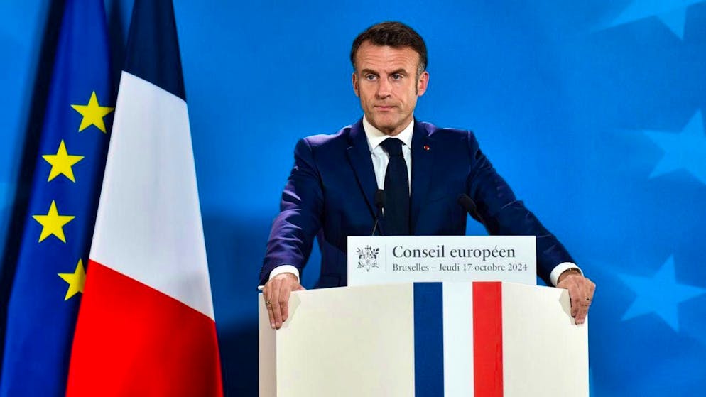 FILED - French President Emmanuel Macron. Photo: Gaetan Claessens/EU Council/dpa - ATTENTION: editorial use only and only if the credit mentioned above is referenced in full