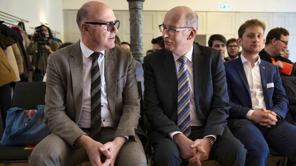 The two centrist candidates for the Federal Council, Martin Pfister (left) and Markus Ritter, are running neck-and-neck.