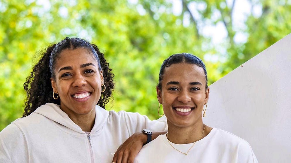 The Kambundji sisters Mujinga (left) and Ditaji are also among the medal contenders next weekend in Apeldoorn