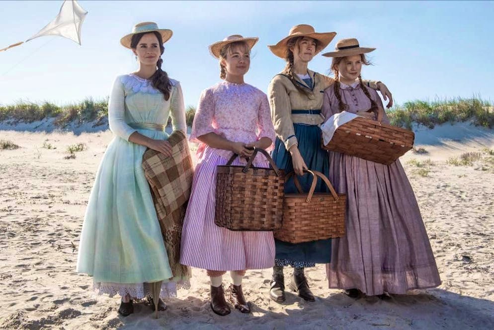 Emma Watson, Florence Pugh, Saoirse Ronan and Eliza Scanlen in the film adaptation of the novel "Little Women"