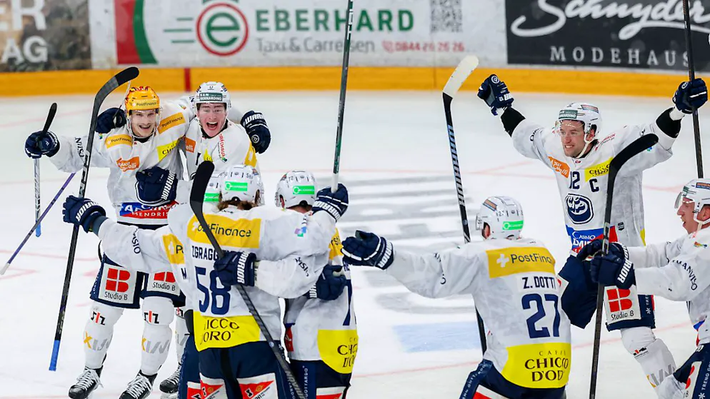 Am Ende jubelte Ambri in Rapperswil. Die Leventiner kommen mit dem Gesamtskore von 5:4 weiter