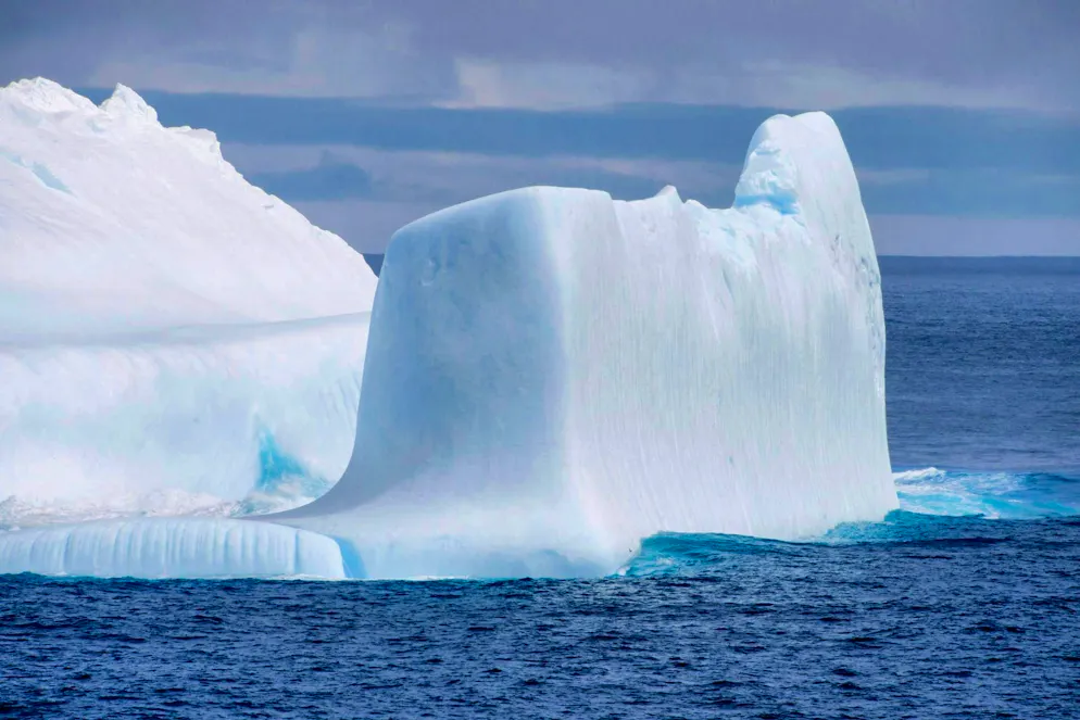 Sea ice cover falls to all-time minimum - Gallery. A floating iceberg in the Antarctic Ocean