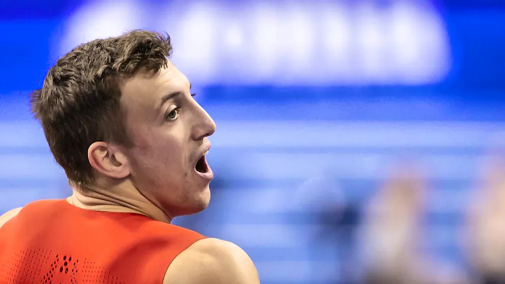 Looks back on a good first day and is amazed by his rival Skotheim's 2.19 m in the high jump: Simon Ehammer