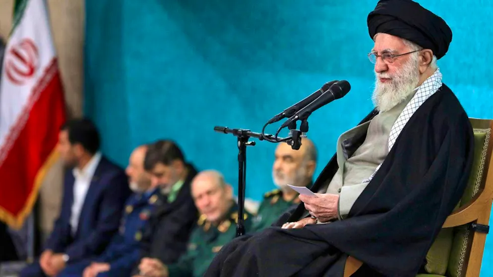 HANDOUT - Iranian head of state and religious leader Ayatollah Ali Khamenei speaks during a ceremony in Tehran. Photo: Uncredited/Office of the Iranian Supreme Leader/AP/dpa - ATTENTION: For editorial use only in connection with current reporting and only with full attribution of the above credit