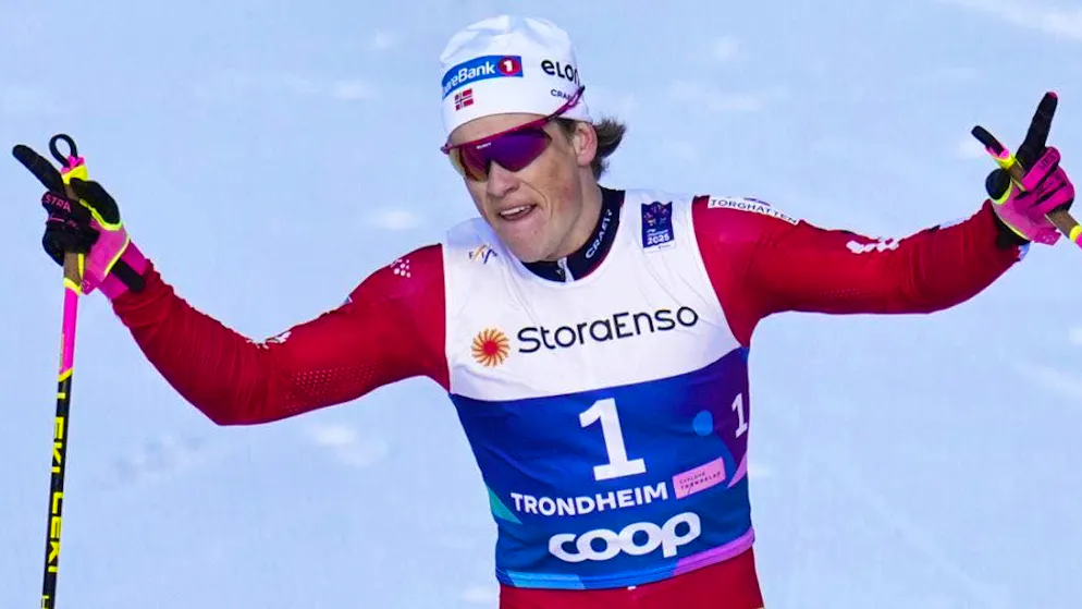 Johannes Hösflot Klaebo also wins in his sixth and final appearance at the World Championships in Trondheim.