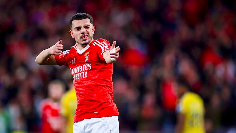 Zeki Amdouni celebrates another goal for Benfica Lisbon
