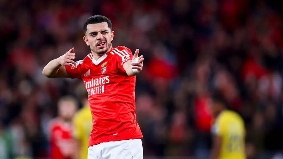 Zeki Amdouni feiert einen weiteren Treffer für Benfica Lissabon