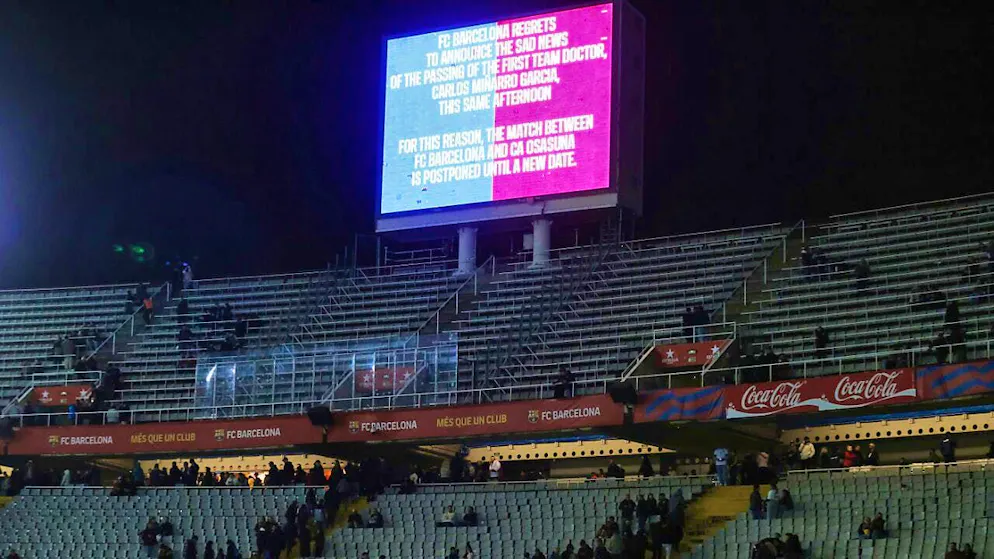 The death was announced on screen