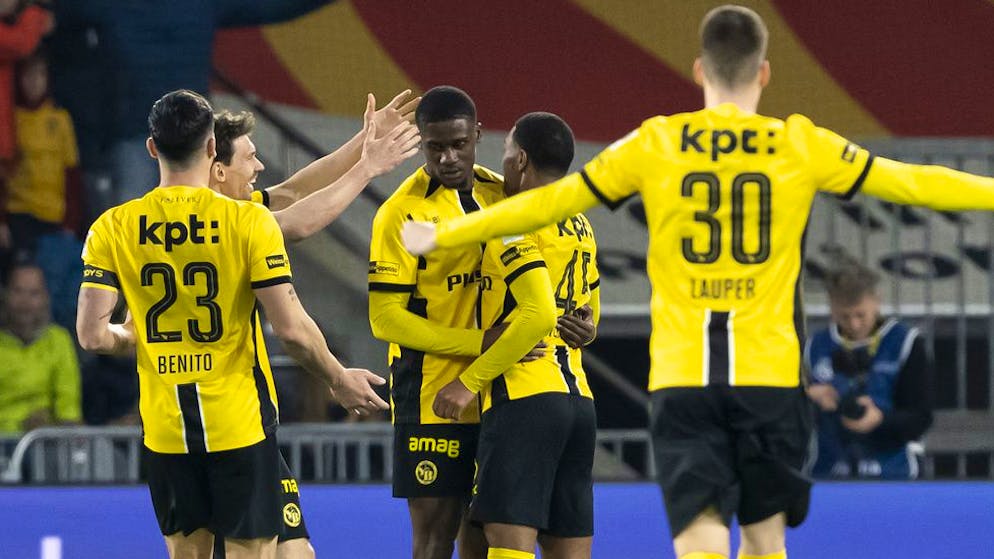 YB climb to 5th place. Keller prevents equalizer with big save, then Joker Bedia scores twice