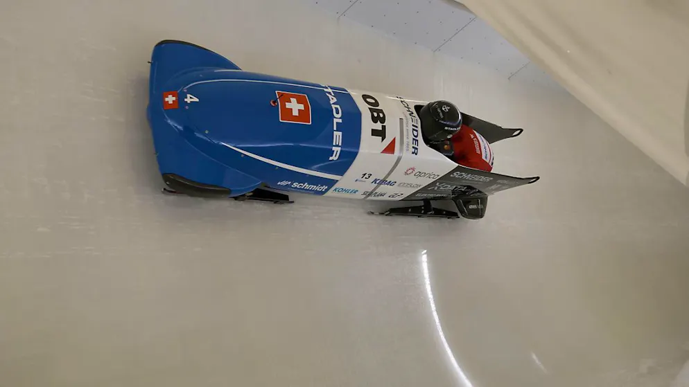 Zwei gute, aber nicht perfekte Läufe: Michael Vogt und Andreas Haas liegen bei Halbzeit der Zweierbob-WM in Lake Placid auf dem 5. Platz