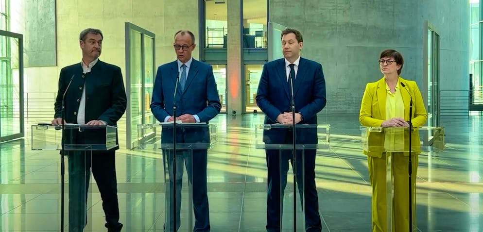 CDU, CSU and SPD have successfully concluded their exploratory talks and are preparing coalition negotiations.