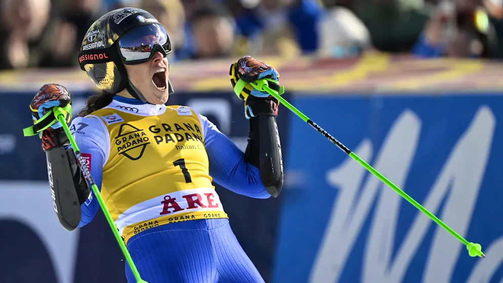 Die Italienerin Federica Brignone deklassiert die Riesenslalom-Konkurrenz in Are.