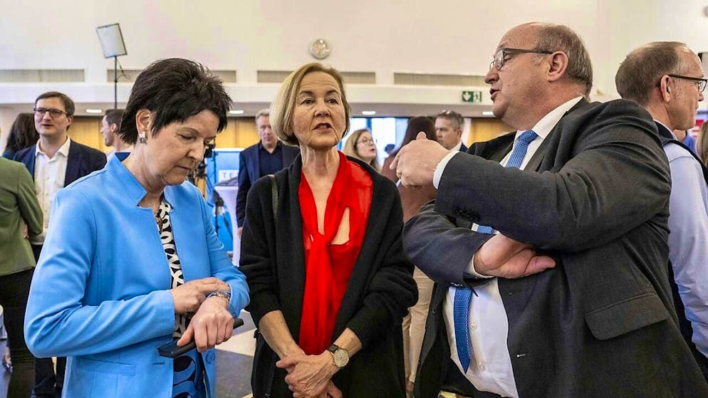 All three incumbent members of the Solothurn cantonal government must run in the run-off election: Sandra Kolly (center), Susanne Schaffner (SP) and Peter Hodel (FDP).
