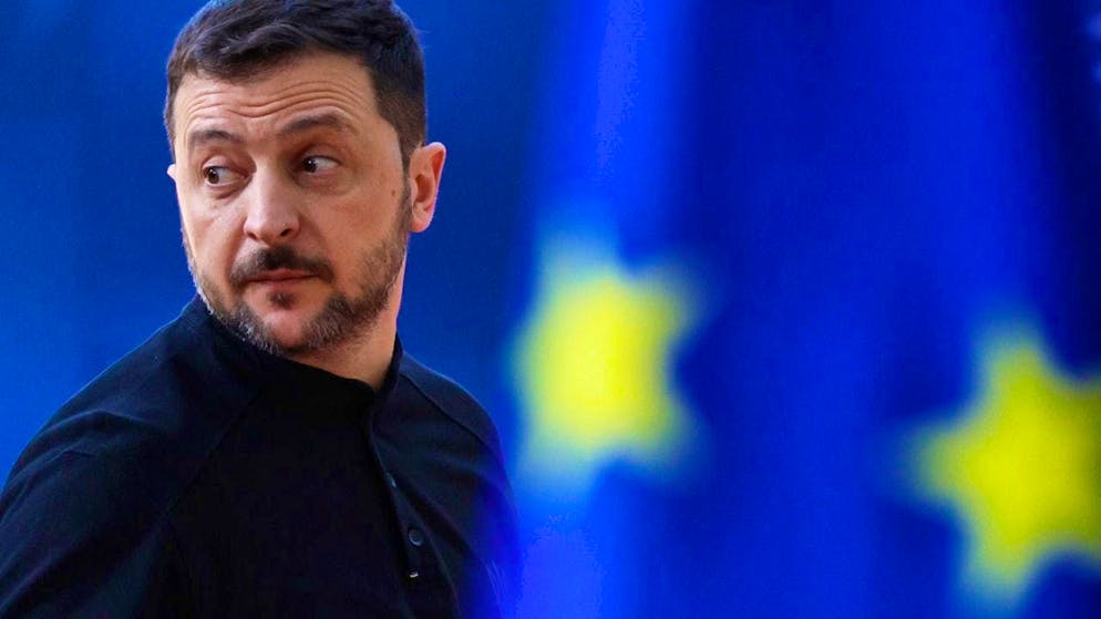 ARCHIVE - Ukrainian President Volodymyr Zelensky arrives for an EU summit at the European Council building. Photo: Omar Havana/AP/dpa/Archive photo