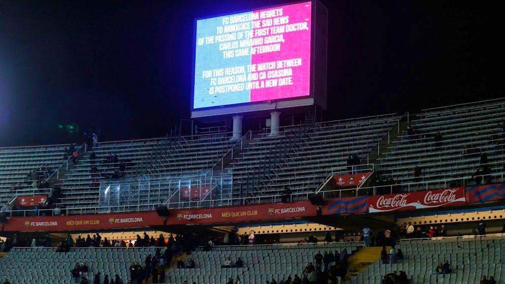 Spiel abgesagt: Wegen des Todes des Teamarztes tritt der FC Barcelona am Samstag nicht gegen Osasuna an.