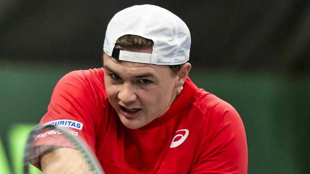 Dominic Stricker is beaten by Daniil Glinka (ATP 443) from Estonia in Trimbach.
