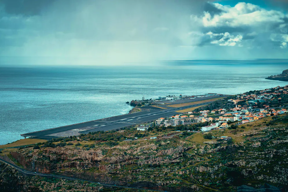 On Madeira, an autonomous region of Portugal, travelers can expect a runway that is partly built on stilts in the water.