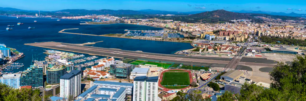 In Gibraltar, the runway crosses the only road link to Spain.